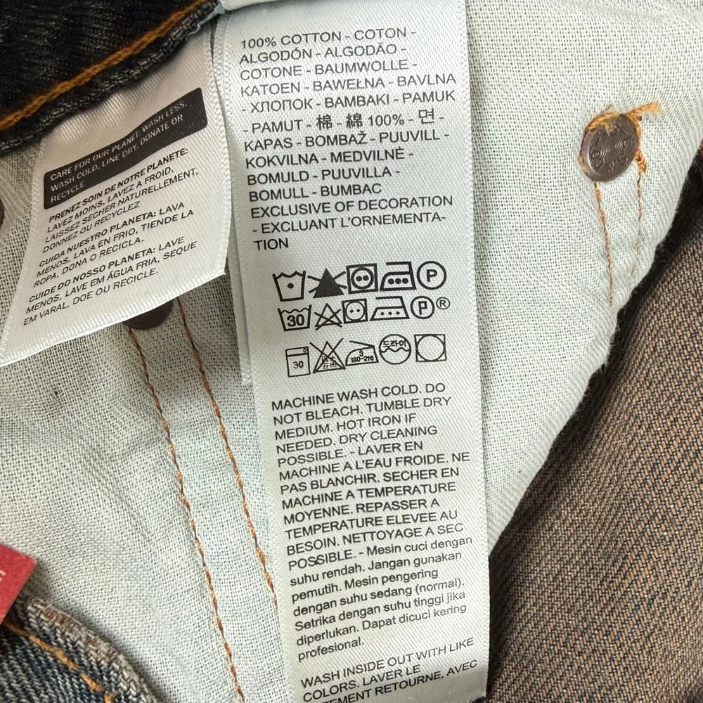 NEW Levi's 555 Mens 30x30 Relaxed Straight Leg Denim Blue Jeans